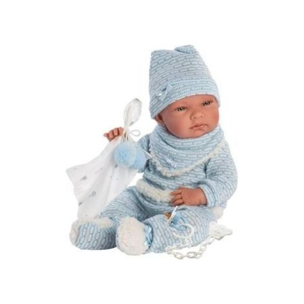 Llorens Lalka bobas Nico błękitny kocyk 38cm (73859)