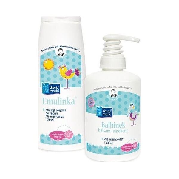 Skarb Matki SET zestaw emolientów dla niemowląt i dzieci Balbinek 250ml + Emulinka