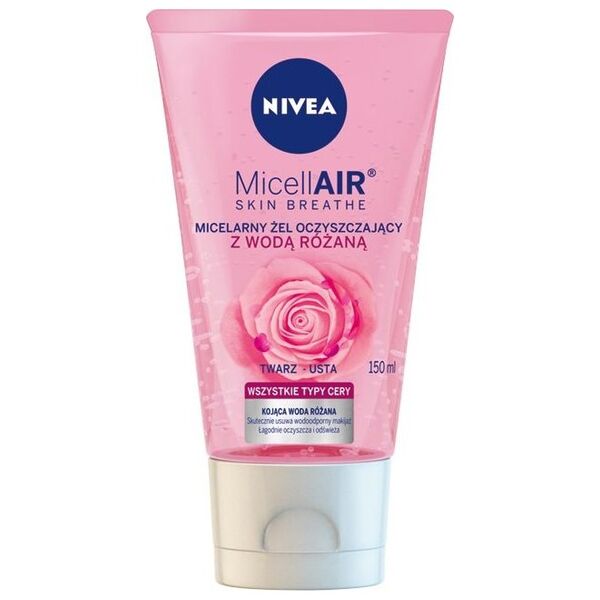 Nivea Micell Air Skin Breathe Micelarny Żel oczyszczający z Wodą Różaną 150ml