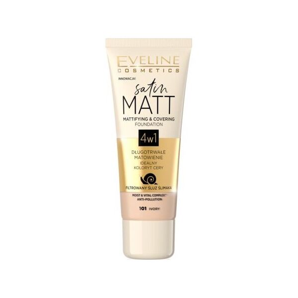 Eveline Satin Matt 4w1 101 Ivory 30ml