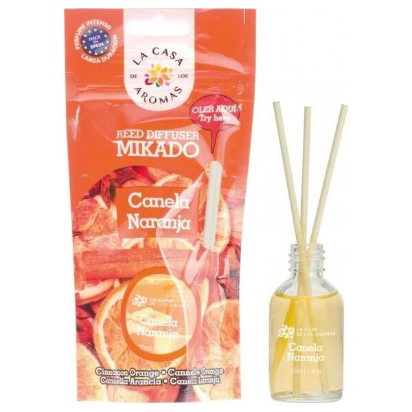 La Casa de los Aromas olejek aromatyczny z patyczkami Cynamon Pomarańcza 30ml