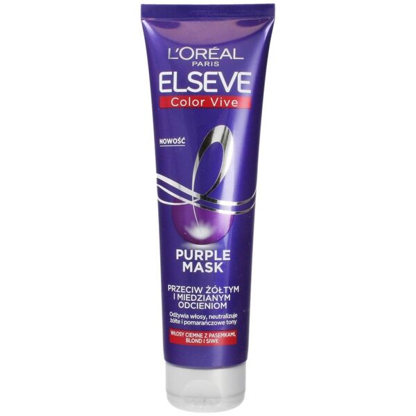 L’Oreal Paris Elseve Color-Vive Purple Maska do włosów przeciw żółtym i miedzianym odcieniom 150ml