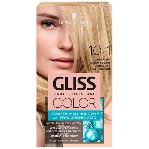 Schwarzkopf Gliss Color nr 10-1 ultra jasny popielaty blond