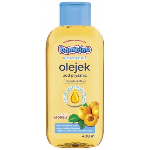 Nivea Bambino Rodzina Olejek pod prysznic hiperdelikatny - zapach Moreli 400ml