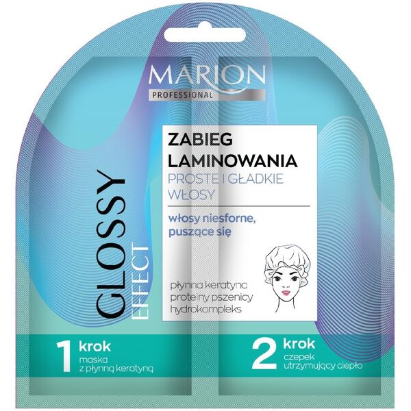 Marion Zabieg laminowania Duo Proste i Gładkie włosy - do włosów niesfornych 20ml+czepek