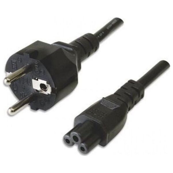 Kabel zasilający Manhattan Kabel zasilający koniczynka CEE 7 Schuko na C5 1m czarny