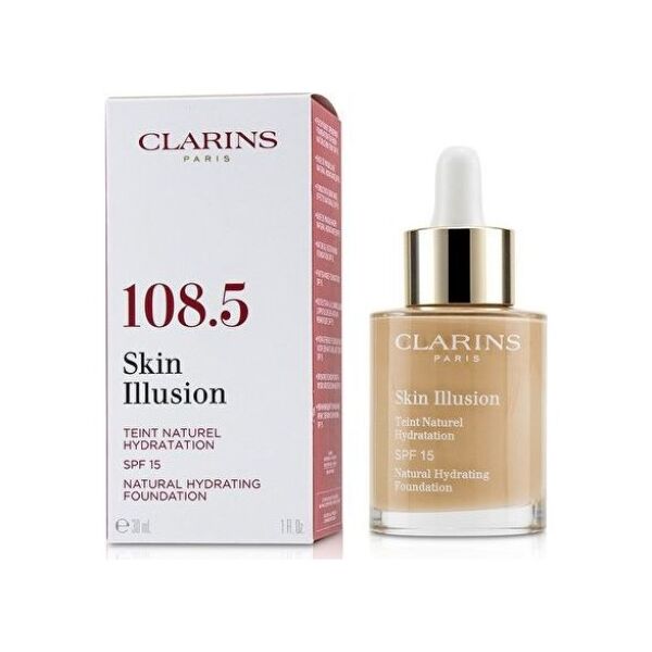 Clarins Skin Illusion Natural Hydrating Foundation Spf 15 108.5 Cashew 30ml