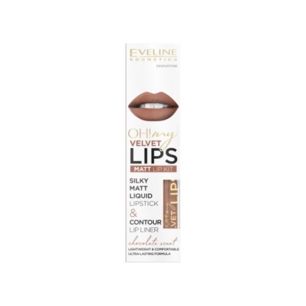 Eveline Oh My Lips Matowa pomadka i konturówka 14 Choco Truffle 4,5ml