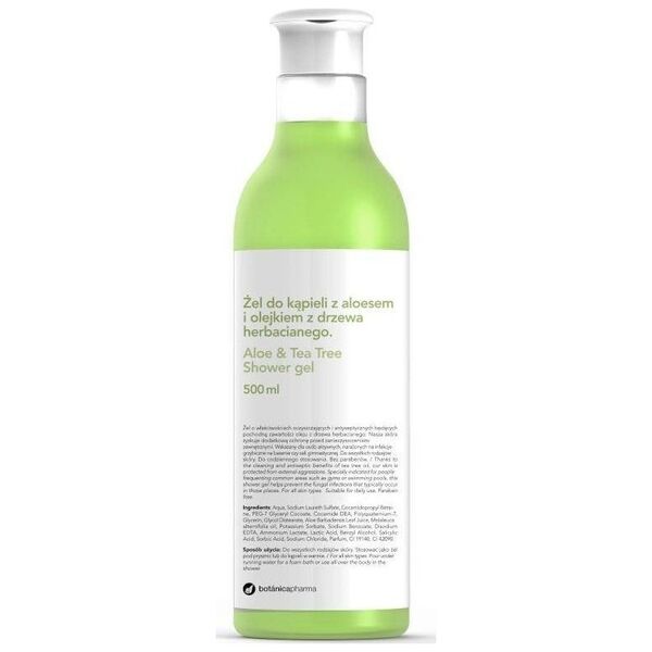 Botanica BOTANICAPHARMA_Tea Tree Aloe Shower Gel żel do kąpieli Aloes i Olejek z Drzewa Herbacianego 500ml