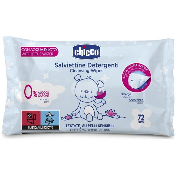 Chicco Chusteczki nawilżane do pielęgnacji dziecka 0m+ 72 szt.
