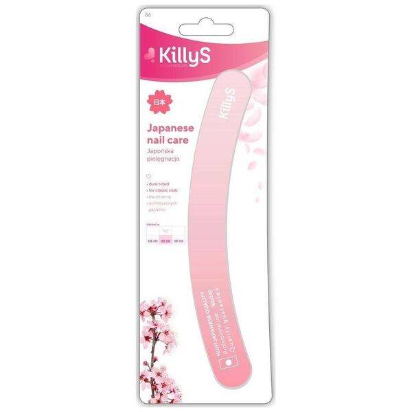 Killy`s Nail Care pilnik do paznokci banan 180/240 Różowy