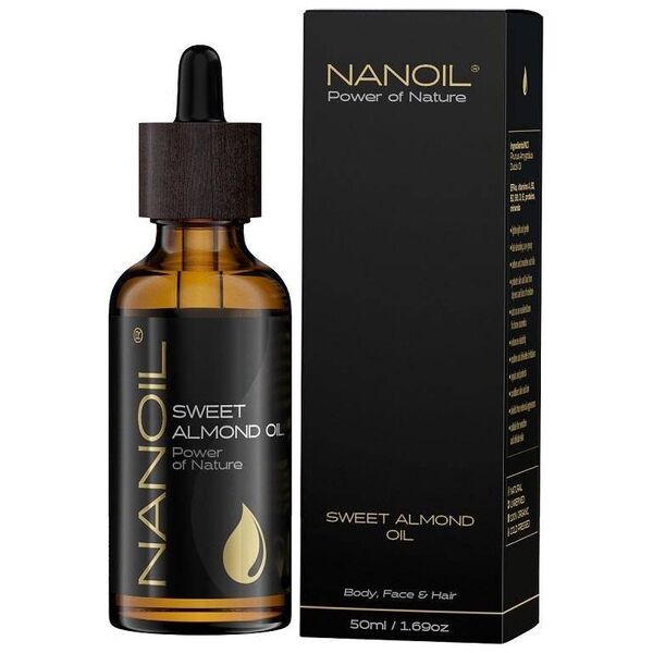 Nanoil NANOIL_Sweet Almond Oil olejek migdałowy do pielęgnacji włosów i ciała 50ml