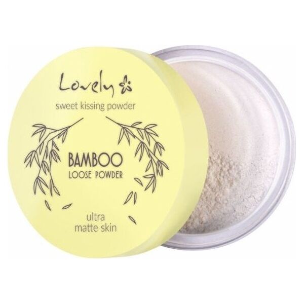 Lovely LOVELY_Sweet Kissing Powder Bamboo Loose Powder Ultra Matte Ultra Matte Skin transparentny matujący puder bambusowy do twarzy 5,5g