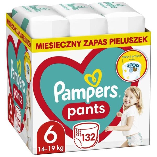 Pieluszki Pampers Pants 6, 14-19 kg, 132 szt.