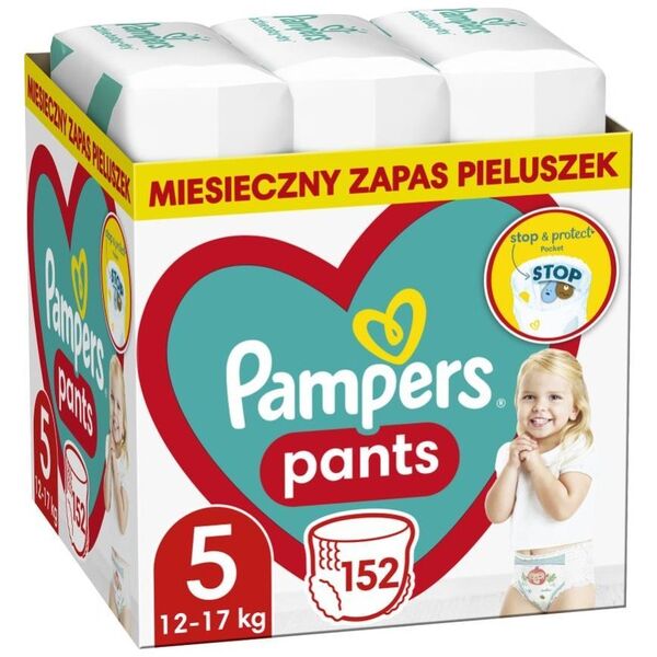 Pieluszki Pampers Pants 5, 12-17 kg, 152 szt.