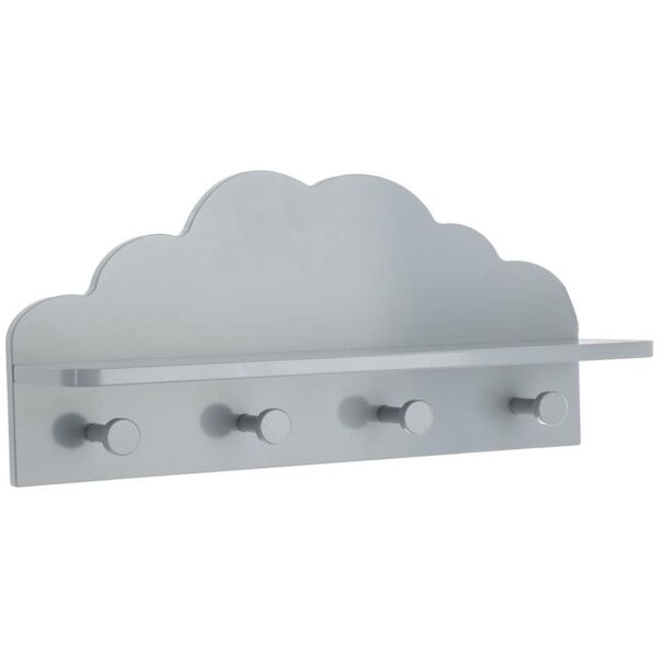 Atmosphera Szary wieszak ścienny Cloud z półką