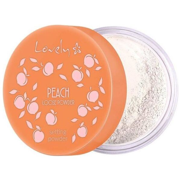 Lovely Lovely Peach Loose Powder transparentny puder do twarzy o delikatnym brzoskwiniowym kolorze i zapachu 9g