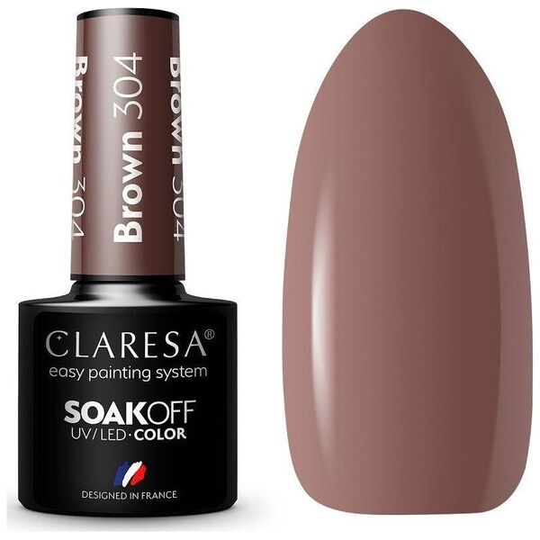 Claresa Claresa Soak Off UV/LED Brown lakier hybrydowy 304 5g