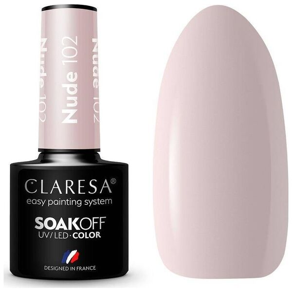 Claresa Claresa Soak Off UV/LED Nude lakier hybrydowy 102 5g