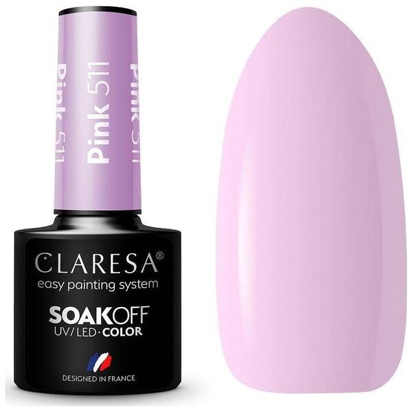 Claresa Claresa Soak Off UV/LED Pink lakier hybrydowy 511 5g