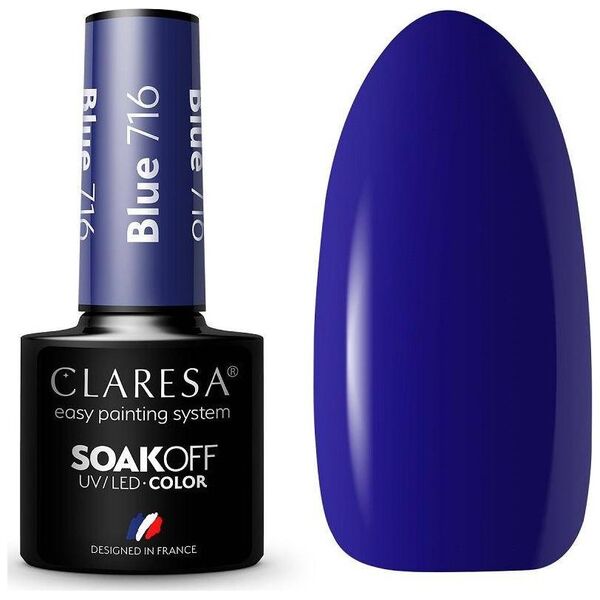 Claresa Claresa Soak Off UV/LED Blue lakier hybrydowy 716 5g