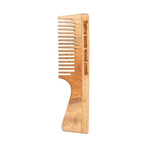 Sattva Sattva Neem Wood Comb grzebień do włosów z drzewa miodli indyjskiej 19cm