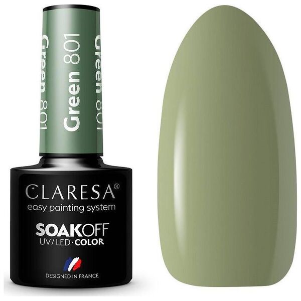 Claresa Soak Off UV/LED lakier hybrydowy Green 801 5g