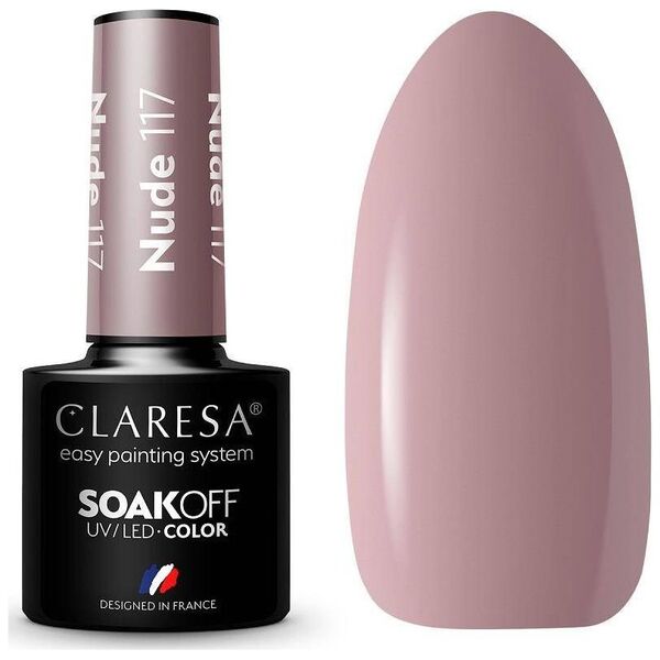 Claresa Claresa Soak Off UV/LED Nude lakier hybrydowy 117 5g