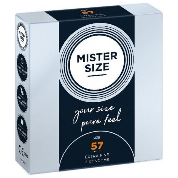 Mister Size Mister Size Condoms prezerwatywy dopasowane do rozmiaru 57mm 3szt.