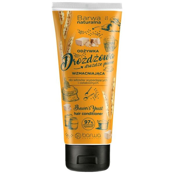 Barwa Naturalna Odżywka drożdżowa wzmacniająca do włosów osłabionych i wypadających 200ml