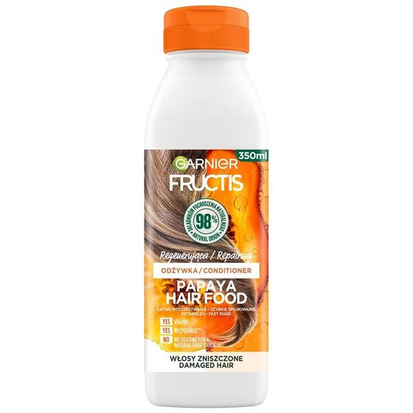 Garnier Fructis Hair Food Papaya Odżywka regenerująca do włosów zniszczonych 350ml