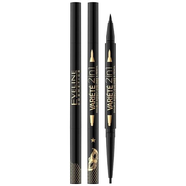 Eveline EVELINE Variete 2w1 Double Effect EYELINER I KREDKA wodoodporny
