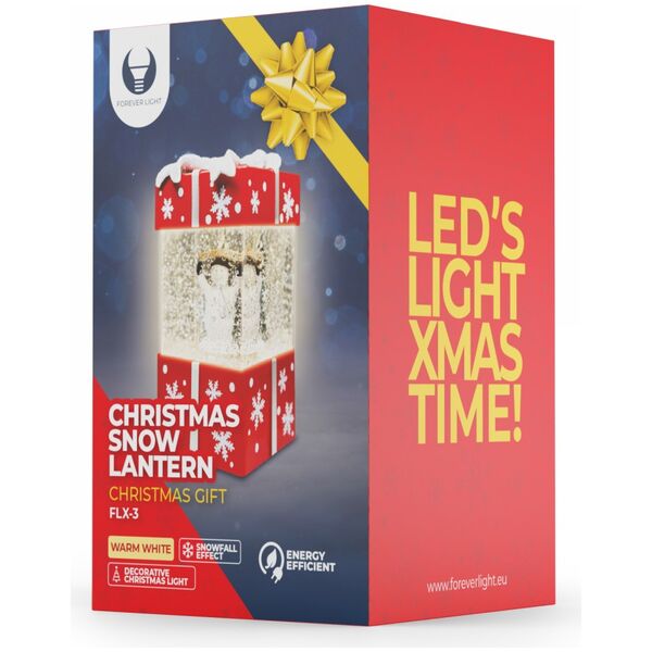 Christmas Snow Globe Lantern GIFT FLX-3 Forever Light 5907457776975