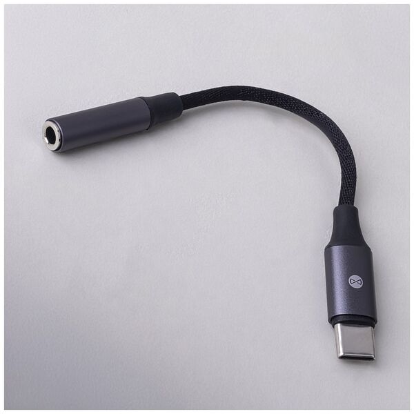 Forever adapter audio AJC-01 jack 3,5 mm - USB-C black 5907457776050