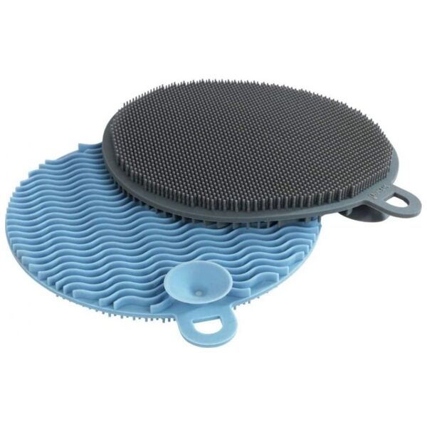 Wenko gąbka 12 cm błękit silikonowy/szary 2 sztuki