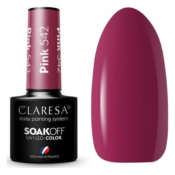 Claresa CLARESA_Soak Off UV/LED Pink lakier hybrydowy 542 5g