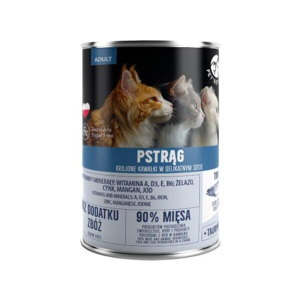 Pet Republic Kawałki pstrąga w sosie dla kota 400g