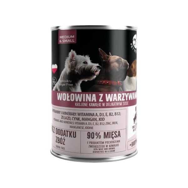 Pet Republic PIES puszka WOŁOWINA WARZYWA sos /6 400g