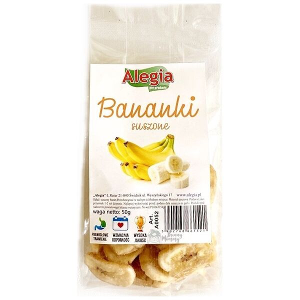 Alegia ALEGIA PRZYSMAK BANANY SUSZONE 50G 0052