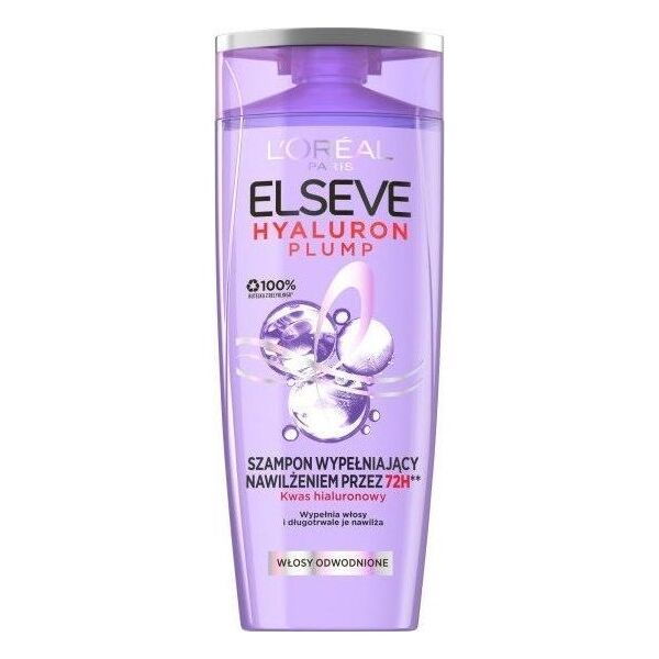 L’Oreal Paris LOREAL_Elseve Hyaluron Plump szampon wypełniający nawilżeniem do włosów odwodnionych 400ml