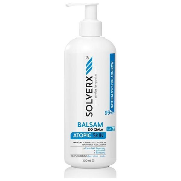 Solverx SOLVERX Atopic Skin Balsam do ciała - łagodzący podrażnienia i przeciwzapalny 400ml