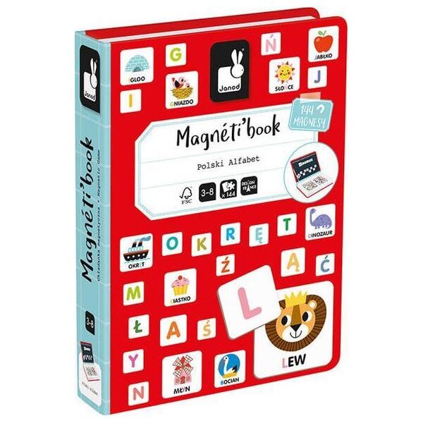 Janod Magnetyczna układanka Polski Alfabet Magnetibook, Janod