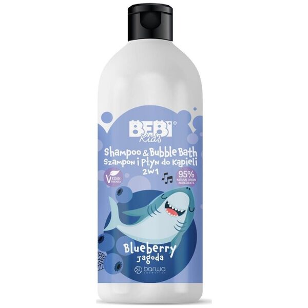 Barwa BARWA_Bebi Kids Shampoo &amp| Bubble Bath szampon i płyn do kąpieli dla dzieci 2w1 Blueberry 500ml