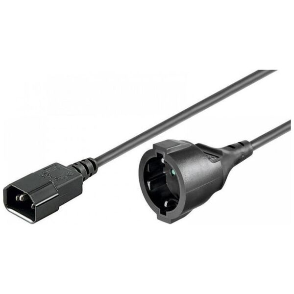 Kabel zasilający Manhattan Manhattan Kabel Adapter Zasilania IEC320 C14 na Schuko F Gniazdo 1.5m