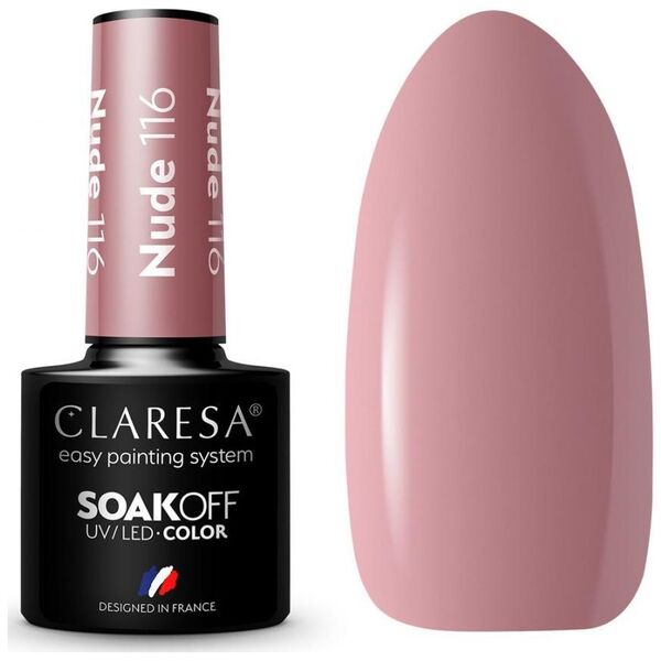 Claresa CLARESA Lakier hybrydowy NUDE 116 -5g