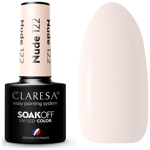 Claresa CLARESA Lakier hybrydowy NUDE 122 -5g