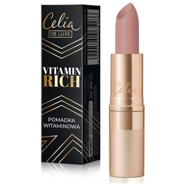 Celia Celia De Luxe Pomadka do ust nawilżająca Vitamin Rich nr 01  3.5g