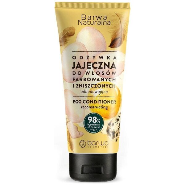 BARWA_Naturalna jajeczna regenerującya odżywka do włosów farbowanych i zniszczonych 200ml