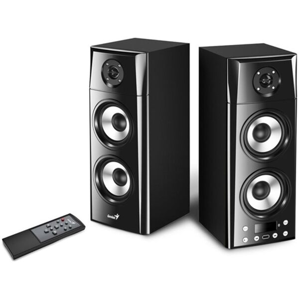 Kolumna Genius Genius głośniki SP-HF2800 BT, 2.0, 60W, czarne, zdalne sterowanie, BT 5.0, 3-pasmowe, LCD display, wsparcie TWS, RCA vstup, Blueto