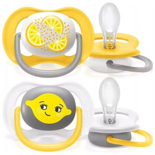Avent Smoczek uspokajający Ultra Air Happy Lemon 2szt. 6-18m Avent